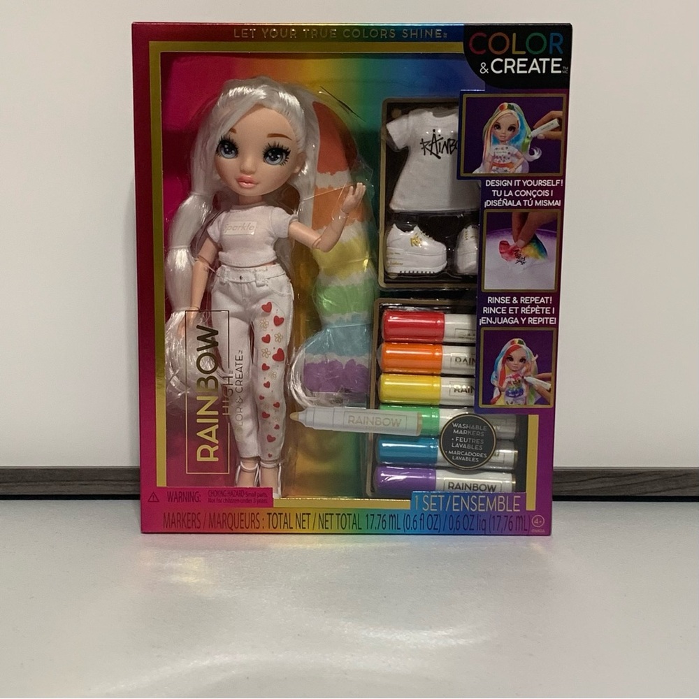 Rainbow High Color & Create Fashion Doll with Accessories-New